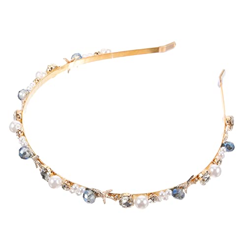 FRCOLOR Perlenstirnband Für Frauen Meerjungfrauen-accessoires Perlenkopfschmuck Für Damen Strandstirnband Hochzeitsstirnband Brautschmuck Haarschmuck Für Braut von FRCOLOR