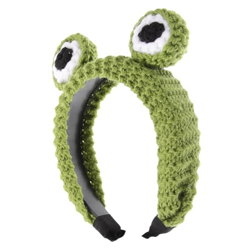 FRCOLOR Frog Headband Aus Wollgarn Lustiges Haarschmuck Für Gesichtspflege Und Makeup Niedlicher Cartoon-stil Für Und Mädchen Bequem Und Hautfreundlich von FRCOLOR