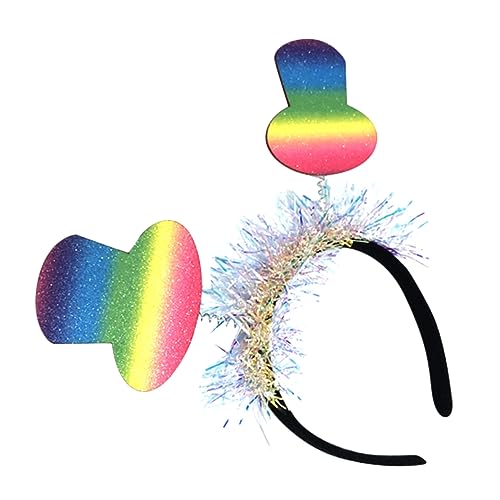 FRCOLOR Regenbogen-stirnband Mädchen-haarreifen Party-kopfschmuck Kostüm-kopfschmuck Haarband Für Kostümpartys Karneval Weihnachten Alltag von FRCOLOR