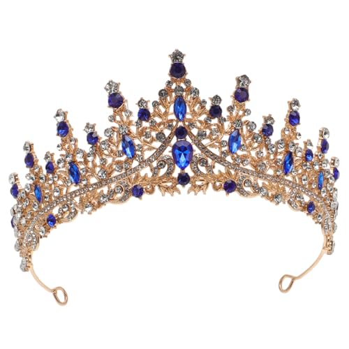 FRCOLOR Strass-Krone Party Abschlussball Brautkranz Brauthochzeit Haarschmuck für die Brautjungfer Braut- hochzeit kopfschmuck Diademe für Mädchen Strass Diademe Tiara-Kronen Strasssteine von FRCOLOR
