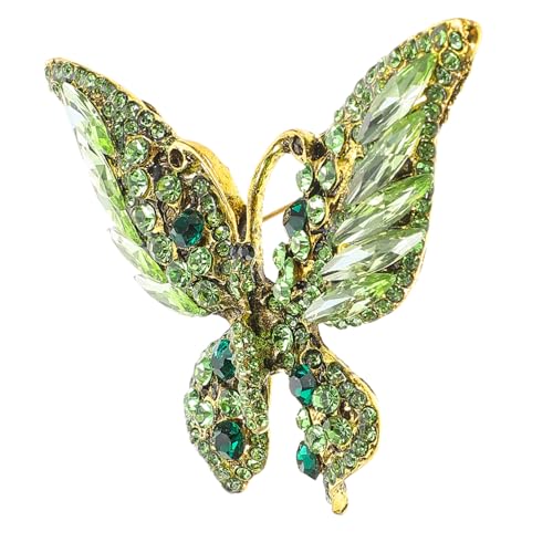 FRCOLOR Funkelnde Schmetterlingsbrosche Für Damen Strass Anstecknadel Aus Legierung Modisches Accessoire Für Schals Und Kleidung Multifunktional Glänzend von FRCOLOR