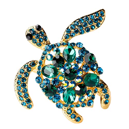 FRCOLOR Strass Meeresschildkröte Brosche Metall Anstecknadel für Kleidung und Hut Langlebiger Legierungs Lapelpin Modisches Accessoire für Frauen für Schals Jacken Rucksäcke und Besondere von FRCOLOR