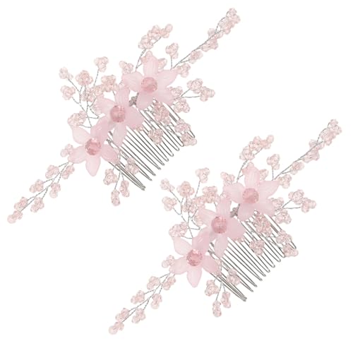 FRCOLOR Strass-haarkamm Für Braut Hochzeit Schmuck-haarspangen Mit Blumen Vintage-strass-haarteile Für Party Abschlussball Veranstaltung Dekoratives Haar-accessoire von FRCOLOR