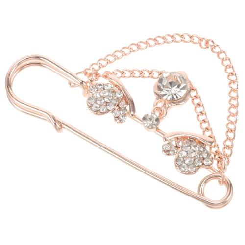 FRCOLOR Strickjacken Brosche mit Künstlichen Kristallen Vielseitiger Schalclip und Sicherheitsnadel für Damenkleidung Eleganter Schmuckclip für Pullover Kleider und Schals von FRCOLOR