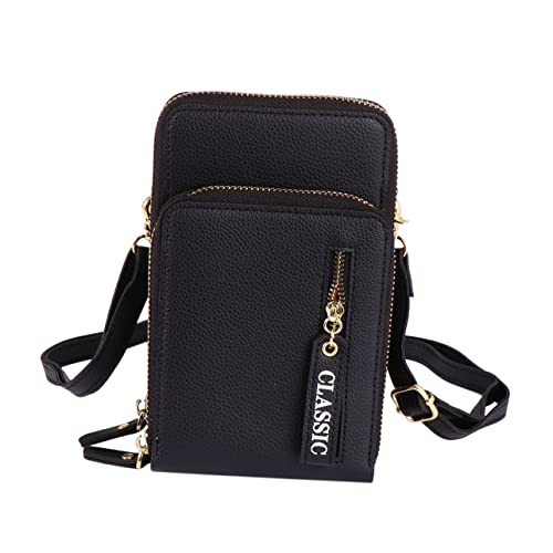 FRCOLOR Stylischer Umhängetasche für Damen Große Kapazität Multifunktionale Handytasche mit Reißverschluss für Partys Einkäufe Täglichen Gebrauch Strapazierfähigem PU Material in Elegantem von FRCOLOR