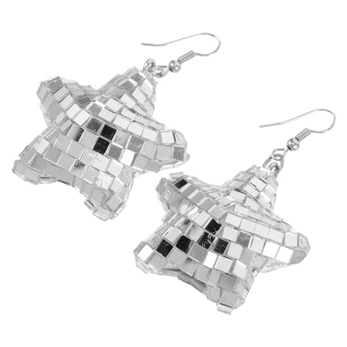 FRCOLOR Süße Sternen Ohrringe aus Leichtem Geometrisches Design mit Glänzendem Spiegel Modisch für Damen für Disco Party Alltag und Festliche Anlässe von FRCOLOR