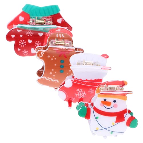FRCOLOR Süße Weihnachts-haarspangen 4 Stück Haarspangen Für Frauen Und Mädchen Haarspangen Haar-accessoires-paket von FRCOLOR