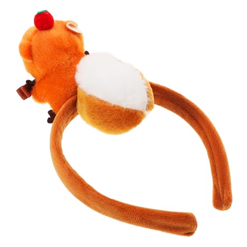 FRCOLOR Süßes Eichhörnchen Haarreif Plüsch Tierohren Haarband Cosplay Stirnband für Damen Mädchen Karneval Festival Zubehör von FRCOLOR