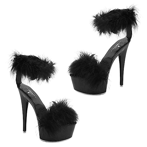 FRCOLOR Federsandalen Mit Hohen Absätzen Für Damen Atmungsaktiv Und Verschleißfest Rutschfeste Sohle Modische Sommerschuhe Für Frauen Und Mädchen von FRCOLOR