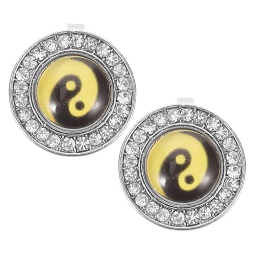 FRCOLOR Tai Chi Cufflinks Manschettenlinks Shirt Zubehör Basteln Manschettenelemente Für Männer Manschetten -link -cover Dekorative Strassknöpfe Abdeckung Knopfdekor Zinklegierung von FRCOLOR