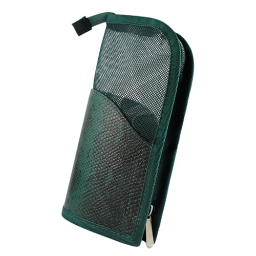 FRCOLOR Leichte Kosmetikpinseltasche Aus Netzstoff Federmäppchen Reise-Make-up-pinselhalter Damen-Make-up-Tasche Organizer Grün von FRCOLOR