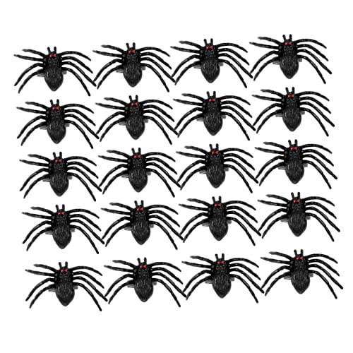 FRCOLOR Teiliges Halloween Spinnen Finger Ring Set aus Kunststoff Kreative Schwarze Spinnenringe als Gruselige Partyspielzeug Deko für Erwachsene Sicher und Vielseitig Einsetzbar von FRCOLOR
