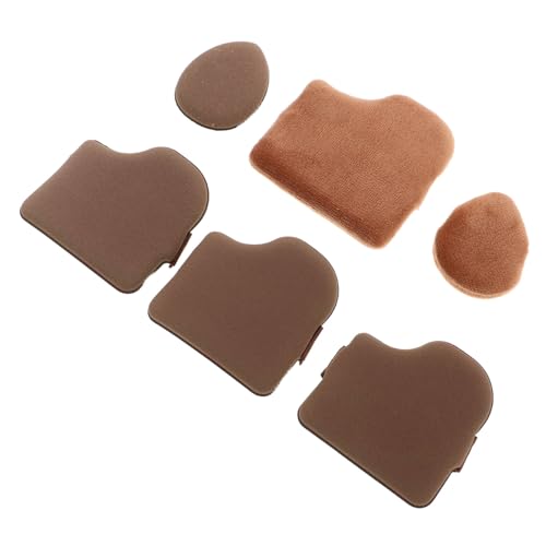 FRCOLOR Teiliges Mini Puderquaste Weiche Velours Finger-Applikatoren Schokoladenförmige nicht Absorbierende Foundation Applikatoren für Flüssiges Make-up Tragbar und Hygienisch für Damen von FRCOLOR