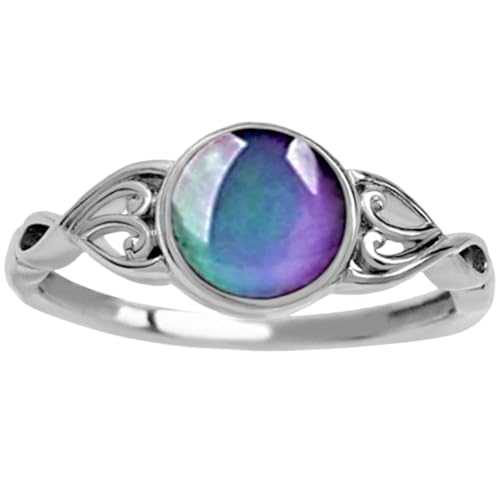 FRCOLOR Thermochromer Temperaturänderungsring Für Frauen Emotionsring Mit Farbwechsel Stimmungsring Für Gefühlsring Stimmungsring Für Unisex-stimmungsring Legierung von FRCOLOR