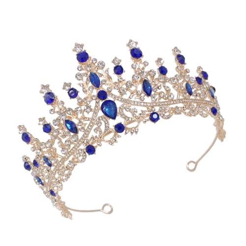 FRCOLOR Tiara Braut Haar Hochzeit Krone Für Mädchen Abschlussball Krone Braut Kopfschmuck Die Krone Damen Frauen Kopfschmuck Erwachsene Braut Kopfbedeckung Diamant Glückliche Braut von FRCOLOR