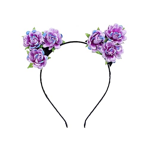 FRCOLOR Fuchsohren Stirnband Haarschmuck Party-stirnband Violett Behaart Mädchen Tier von FRCOLOR