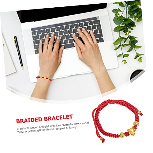 FRCOLOR Tiger Armband Geflochtenes Neujahrsarmband Unisex Schmuck mit Minimalistischem Design Komfortabel Verstellbar für Männer Frauen von FRCOLOR