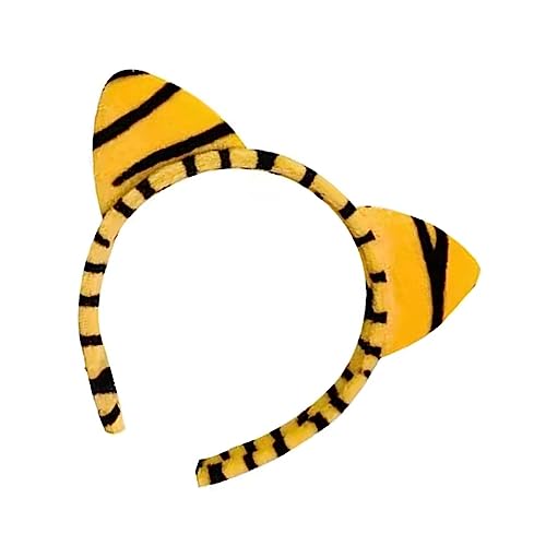 FRCOLOR Stirnband Mit Tigerohren Sternzeichen Tier Cosplay Kostümzubehör Stirnband Mit Verwaschenem Gesicht Stirnbänder Mit Katzenohren Kuscheltier Niedlich Geburtstagsparty Liefert Stoff von FRCOLOR