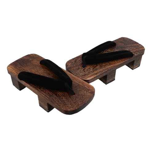 FRCOLOR Traditionelle Japanische Holzclogs Holzpantoffeln Ergonomisch Langlebig rutschfest für Innenbereich Spa Entspannung und Outdoor Nutzung von FRCOLOR