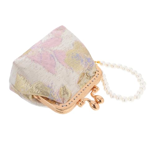 FRCOLOR Chinesische Geldbörse Mit Perlenverzierung Vintage Münzbeutel Für Damen Eleganter Clutch-Stil Für Partys Und Praktische Aufbewahrung Für Münzen Und Wertsachen von FRCOLOR