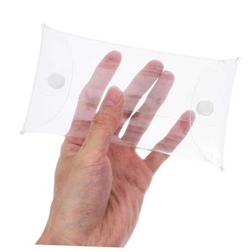 FRCOLOR Transparente Aufbewahrungstasche Vielseitige Outdoor Wechselgeldbörse Klare Münztasche für Schlüssel Ohrhörer und Kleine Accessoires Leichte Strapazierfähige Reisetasche von FRCOLOR