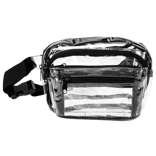 FRCOLOR Transparente Bauchtasche Wetterfest PVC Verstellbar Multifunktionale Hüfttasche für Damen für Outdoor Aktivitäten von FRCOLOR
