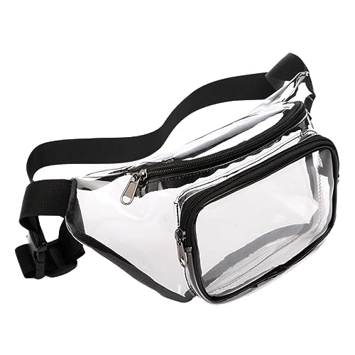 FRCOLOR Transparente Gürteltasche Durchsichtige Brusttasche wasserdichte Laufzubehör Sportsack Für Damen Herren Mit Reissverschluss Viel Fassungsvermögen Zum Einkaufen Reisen Wandern von FRCOLOR