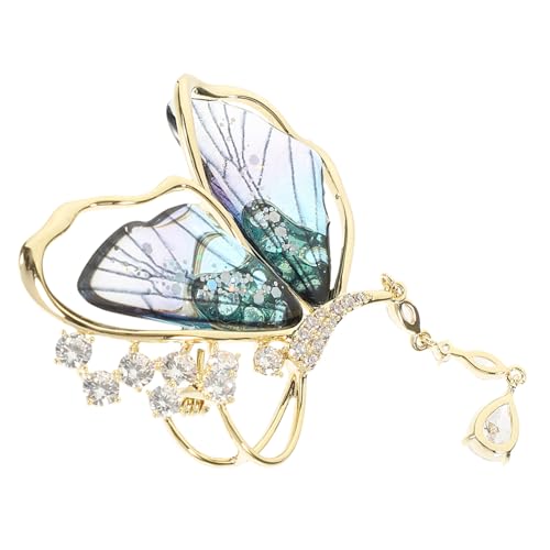 FRCOLOR Transparente Kunststoff Schmetterlingsbrosche Pin Filigranes Design Langlebig und Verblassfest Vielseitig Einsetzbar für Kleidung Taschen und Hüte Elegantes Accessoire für Damen von FRCOLOR