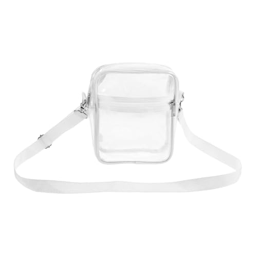 FRCOLOR Transparente PVC Crossbody Tasche Damen Klein Wasserfest Modisch Leicht Ergonomisch Stadion Konzerte Sport Events von FRCOLOR
