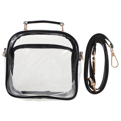 FRCOLOR Transparente PVC Umhängetasche Damen Klein Verstellbarer Schulterriemen Multifunktional Leichte Crossbody Bag für Party Shopping Reisen von FRCOLOR