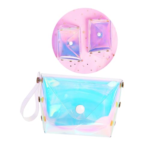 FRCOLOR Transparenter Stilvolle Umhängetasche für Münzen Geldscheine Schlüssel Tragbar für Schule Freizeit von FRCOLOR