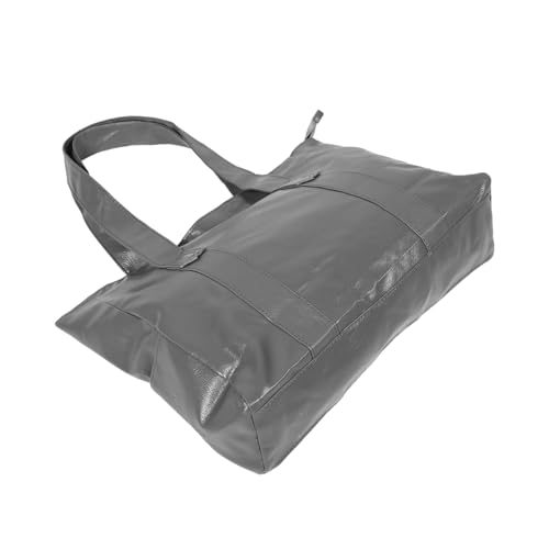 FRCOLOR Trendige Einkaufstaschen Faux Geldbeutel Große Arbeit Handtasche Damen Geldbörse Mit Reißverschluss Gefälschte Lederumhängetasche Damen Lässige Handtasche Pu Grau von FRCOLOR