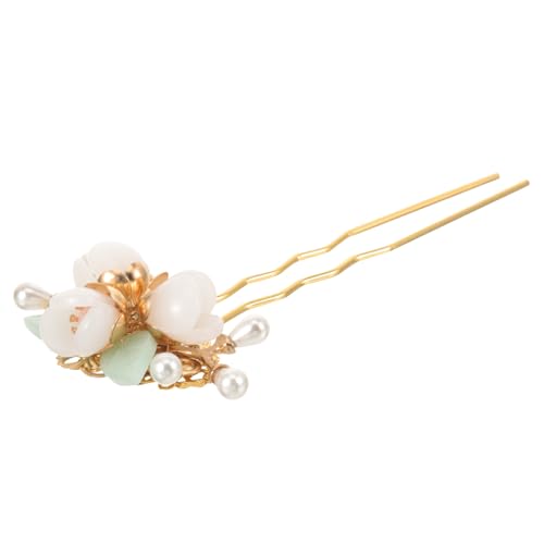 FRCOLOR Perlen Haarnadel Handgemacht Blumen Haarschmuck Vintage Kopfbedeckung Chinesischer Stil Traditioneller Schmuck Für Jeden Anlass von FRCOLOR