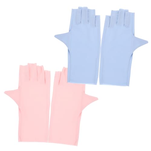 FRCOLOR 2paare Uv-schutzhandschuhe Für Nägel Anti-uv-manikürehandschuhe Fingerlose Handschuhe Zum Schutz Vor Geeignet Für Gel-nagellampen Und Outdoor-aktivitäten Wie Wandern Und von FRCOLOR