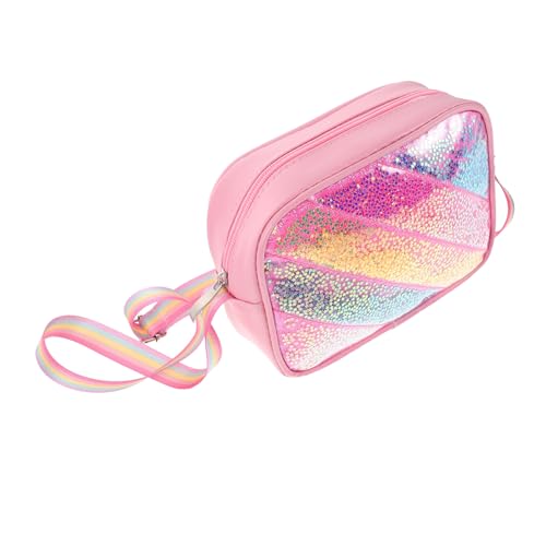 FRCOLOR Umhängetasche Cartoon Glitzer Pailletten Handtasche mit Verstellbarem Gurt Leichte Crossbody Tasche für Mädchen Bunte Regenbogen Satchel für Kleinkinder Party FRCOLOR Umhängetasche Cartoon Glitzer Pailletten Handtasche mit Verstellbarem Gurt Leichte Crossbody Tasche für Mädchen Bunte Regenbogen Satchel für Kleinkinder Party von FRCOLOR