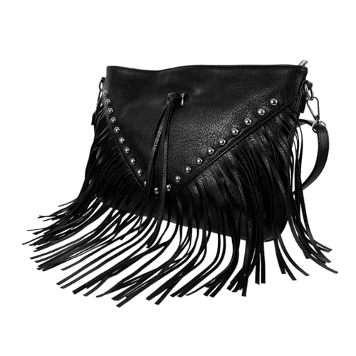 FRCOLOR Umhängetasche Für Damen Kleine Schultertasche Umhängetasche Mit Quasten Geeignet Für Outdoor-Shopping Und Reisen von FRCOLOR
