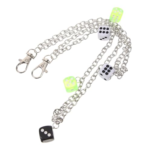 FRCOLOR Hosenkette Taillenkette mit Würfelanhänger für Damen und Herren Geldbörsenkette Punk Hüftgürtelkette Vielseitiges Accessoire für Jeans und Taschen von FRCOLOR
