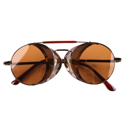 FRCOLOR Unisex Sonnenbrille Punk Stil Fahrradbrille Herren Damen Uv Schutz Sportbrille mit Robustem Rahmen und Bequemen Nasenpads für Outdoor Cycling von FRCOLOR