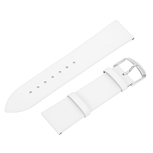 FRCOLOR Universal Lederarmband Schwarz Ersatz Braune Armbänder Band Uhr Weiß von FRCOLOR