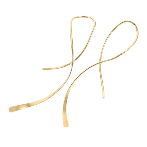 FRCOLOR Unregelmäßige Geometrische Linienohrringe aus Silber Leichte Wellenform Elegante Hängende Ohrhänger Modischer Schmuck für Damen Geschenk zu Festen und Besonderen Anlässen von FRCOLOR