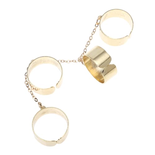 FRCOLOR Punk-fingerring Mit Verstellbarem Offenen Ring Kettenglied-design Mehrfacher Finger-schmuck Für Party Konzert Und Besondere Anlässe von FRCOLOR