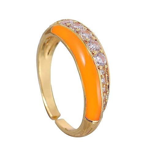 FRCOLOR Verstellbarer Fidget Ring Schmuck Kupfer für Damen Öffnungsring Modischer Fingerring für Besondere Anlässe Vielseitig Einsetzbar von FRCOLOR