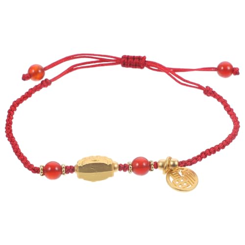 FRCOLOR Verstellbares Drachenjahr Armband Rotes Schutzarmband Glücksbringer Verstellbare Kettenglied für Damen und Herren von FRCOLOR
