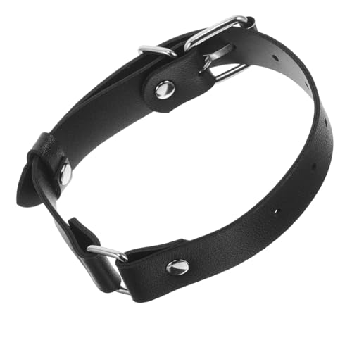 FRCOLOR Verstellbares Gothic Punk Armband aus Kunstleder Retro Stil Armbinde für Damen und Herren Komfortable Einstellbare Oberarm Manschette Modisches Unisex Accessoire in Schwarz von FRCOLOR