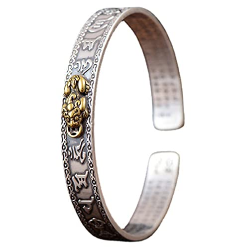 FRCOLOR Verstellbares Herren Armband mit Buddhistischem Herz Offener Cuff Armreif aus Hochwertigem Material Modisches Accessoire für Alltag und Besondere Anlässe von FRCOLOR