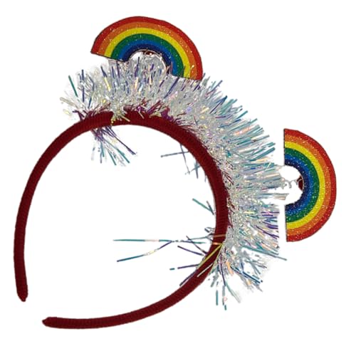 FRCOLOR Verstellbares Regenbogen Stirnband für Damen und Weiches Langlebiges Haarband mit Buntem Pride Design für Lgbt Paraden Pride Month und Bunte Party Accessoires von FRCOLOR