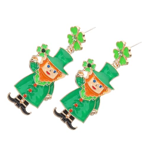 FRCOLOR Vierblättrige Shamrock Ohrringe Farbenfrohe Langlebige Ohrhänger für Frauen und Mädchen für Karneval Patricks Day Irisches Festival Modischer Schmuck FRCOLOR Vierblättrige Shamrock Ohrringe Farbenfrohe Langlebige Ohrhänger für Frauen und Mädchen für Karneval Patricks Day Irisches Festival Modischer Schmuck von FRCOLOR