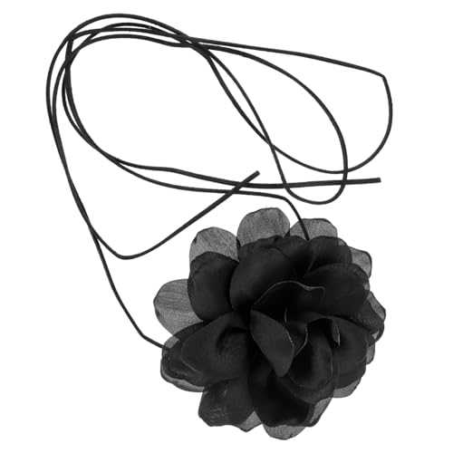 FRCOLOR Vintage Gothic Choker Halskette Damen Große Zweifarbige Blume Floral Kette Elegant Für Party Geschenk und Alltag von FRCOLOR