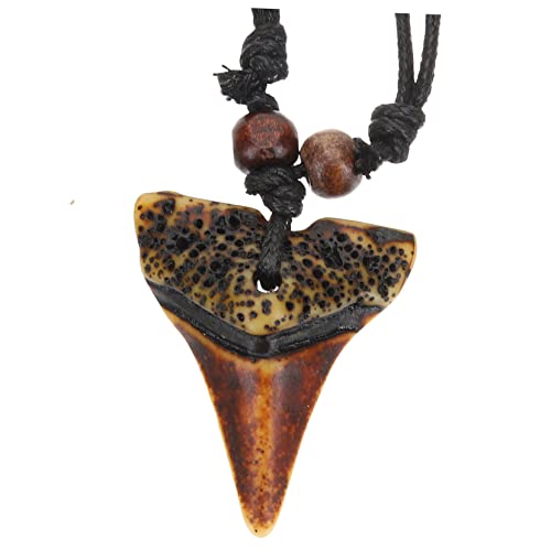 FRCOLOR Vintage Herren Halskette mit Zahn Anhänger Retro Schmuck für Männer Halskette Einzigartiges Tribal Design für Freunde und Familie von FRCOLOR