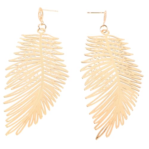 FRCOLOR Vintage Ohrhänger Goldenem Legierungsmetall Kreatives Design Leichte Dangler Ohrringe für Damen Modischer Schmuck für Alltag und Besondere Anlässe von FRCOLOR